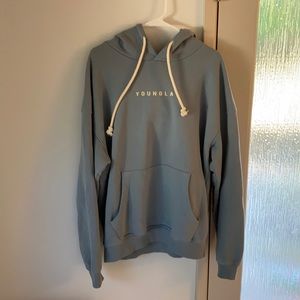 YoungLA Skyline Hoodie - Sky Blue Wash - Size L